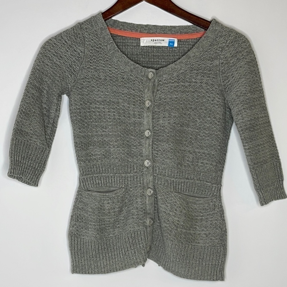 Sparrow Anthropologie 1/2 sleeve knit cardigan XS